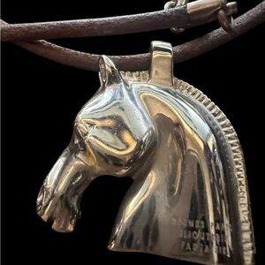 Hermes Bijouterie Fantaisie Horse necklace